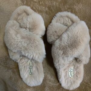 Jessica Simpson Furry Slippers